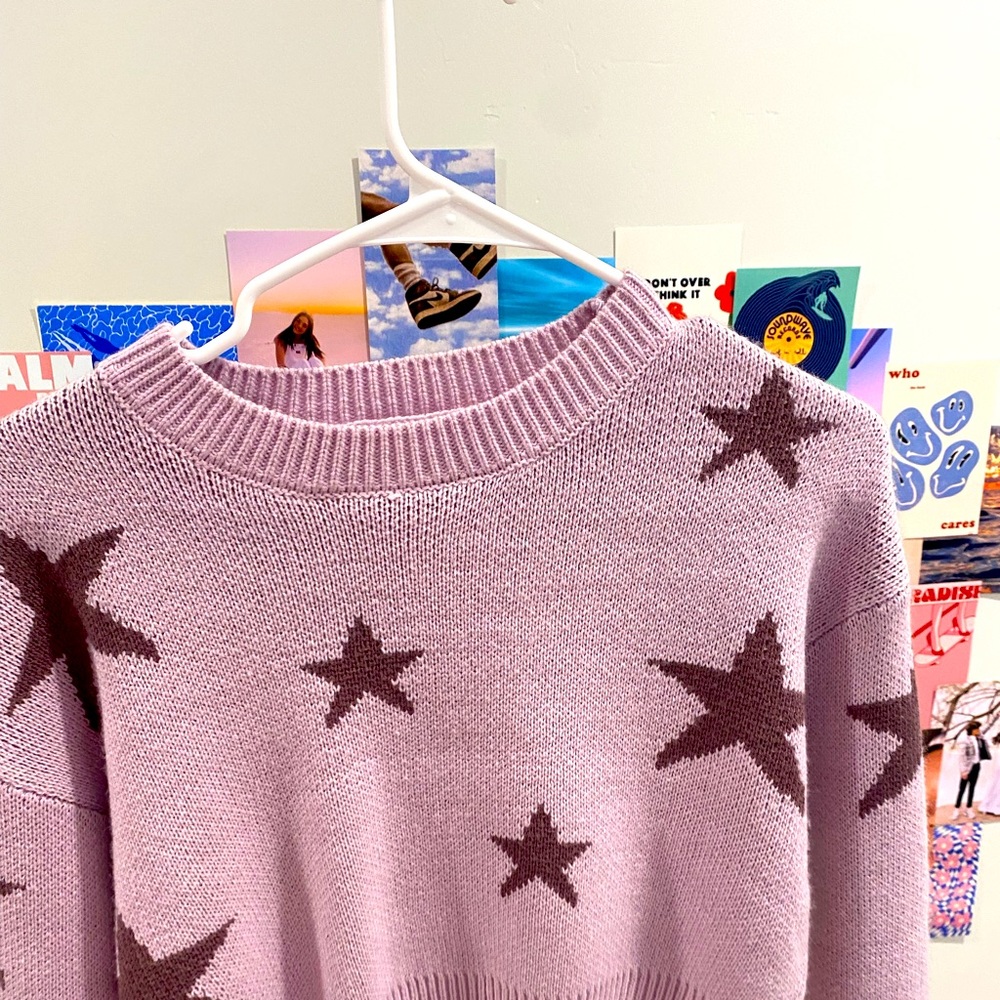 Purple star sweater !!